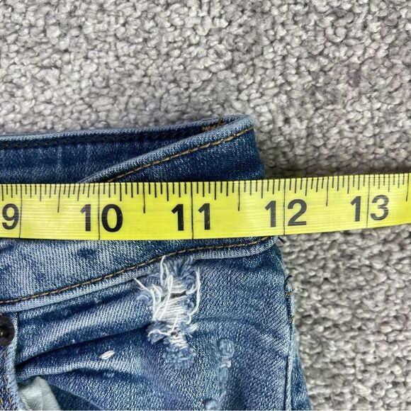 Abercrombie Jeans Women's 23X25 Blue Skinny Ankle High Rise Curve Love Distress - Picture 9 of 13